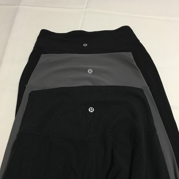 Lululemon Pants - Lot of 3 Lululemon Leggings Womens 6 Black Gray Align Jogger High Rise